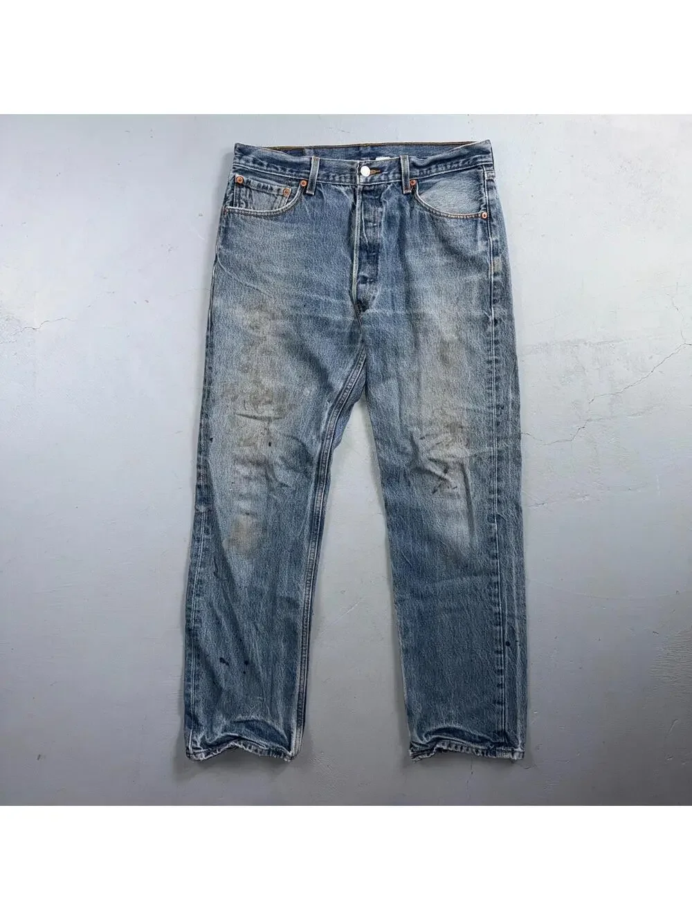 Levis 501 Vintage Y2K Mexico Straight Leg Jeans 35x34 90s Light Wash Act 32x29